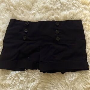 BLACK GOTH CORSET SHORTS PUNK ALTERNATIVE CHARLOTTE RUSSE
